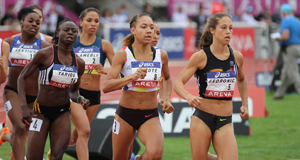 Finale du 800m féminin et premier titre pour la prometteuse Renelle Lamote.